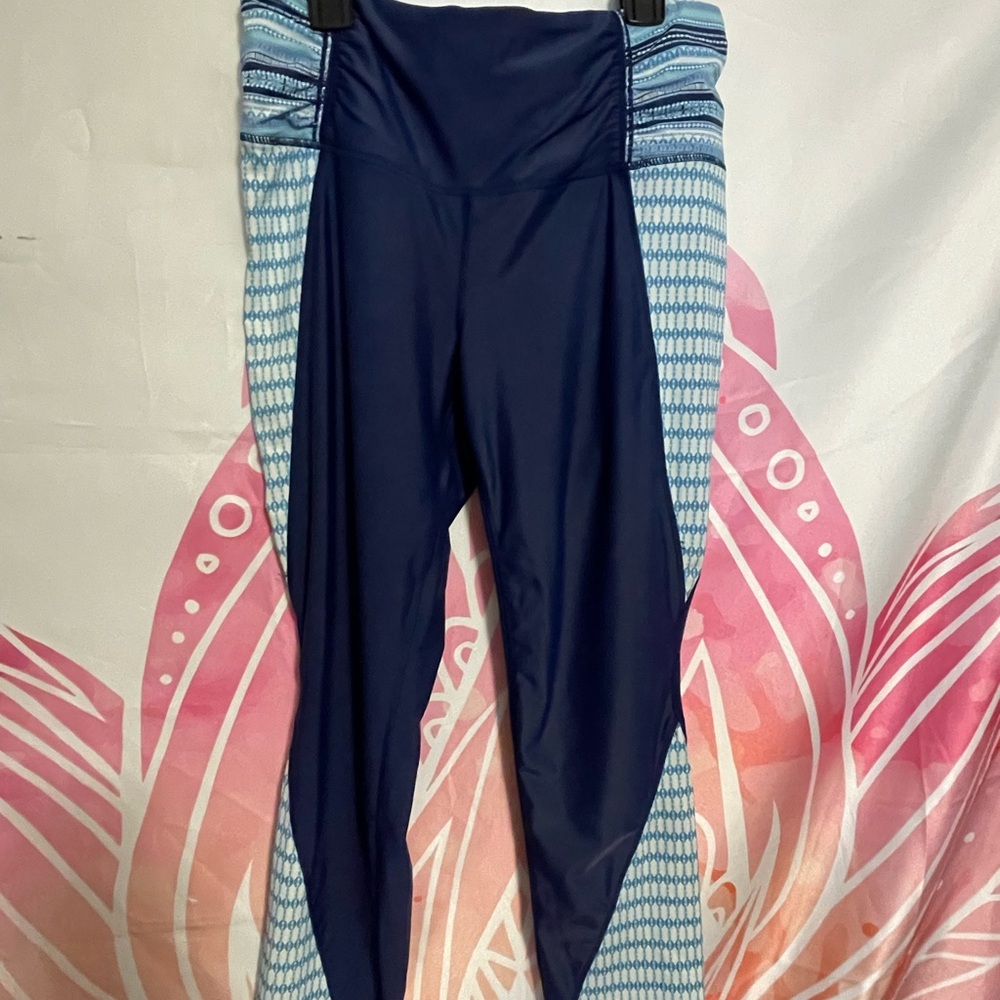 Cabana Life Navy and Light Blue Leggings/swim pants